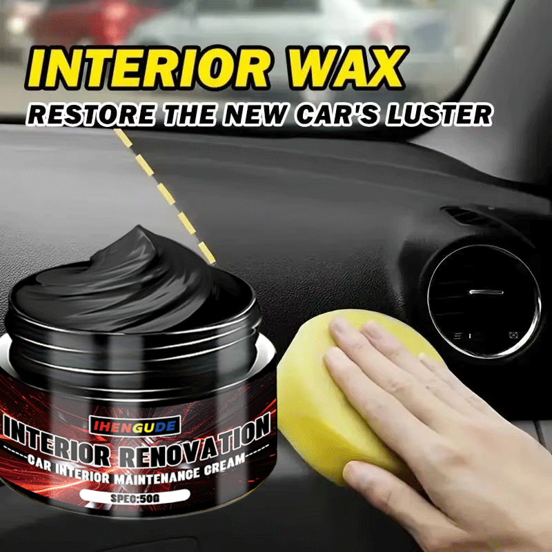 Leather Cleaner Interior - ครีมบำรุงภายในรถยนต์ 50 กรัม สำหรับฟื้นฟูพลาสติก หนัง และยาง