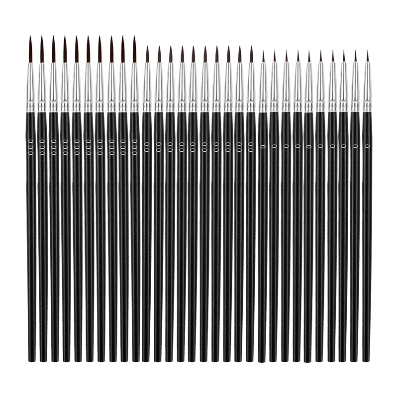 Detailing Brush Set - ชุดแปรงทาสีขนาดเล็ก 30 ชิ้น แปรงทาสีละเอียด 3 ขนาด